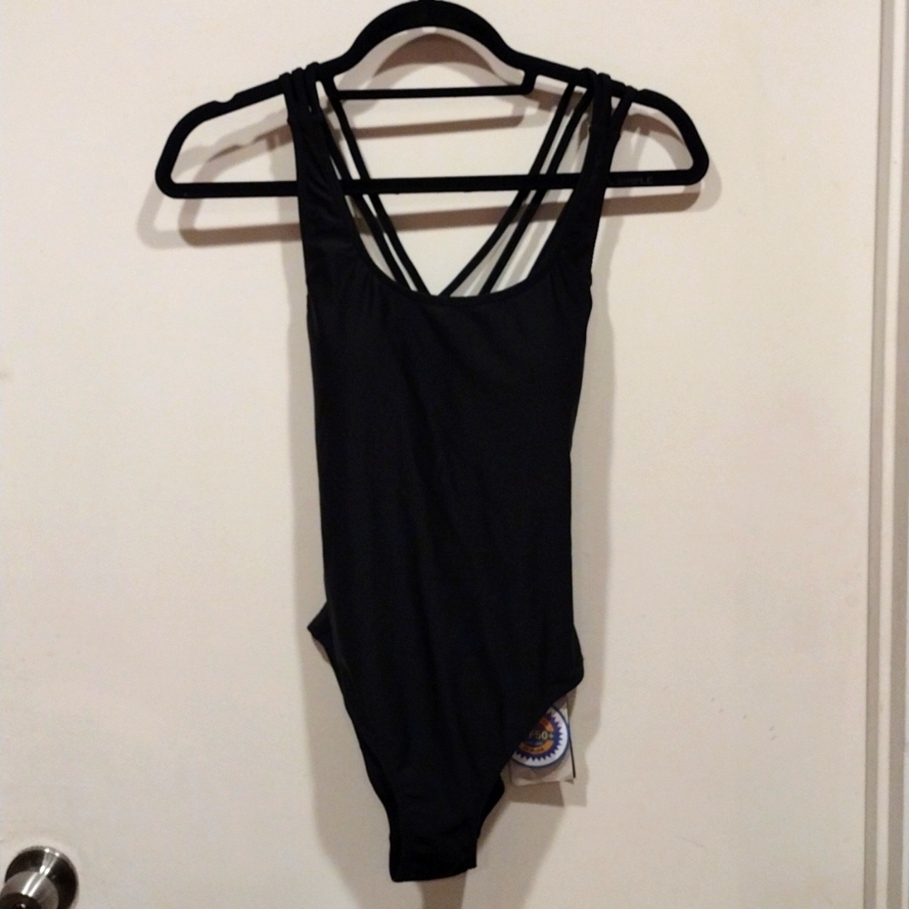 NWT Baleaf Women's Black One Piece UV Block Swim Suit Size S-Beach Summer Wear
